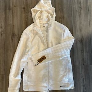 Nobull Men’s Quilted Zip-Up Jacket (L) white